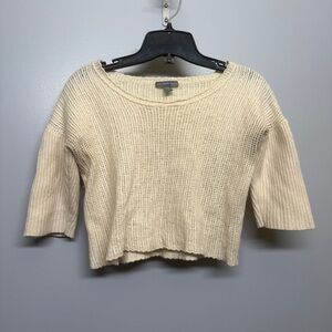 James Perse 100% Cashmere Beige Knit Top SIZE L